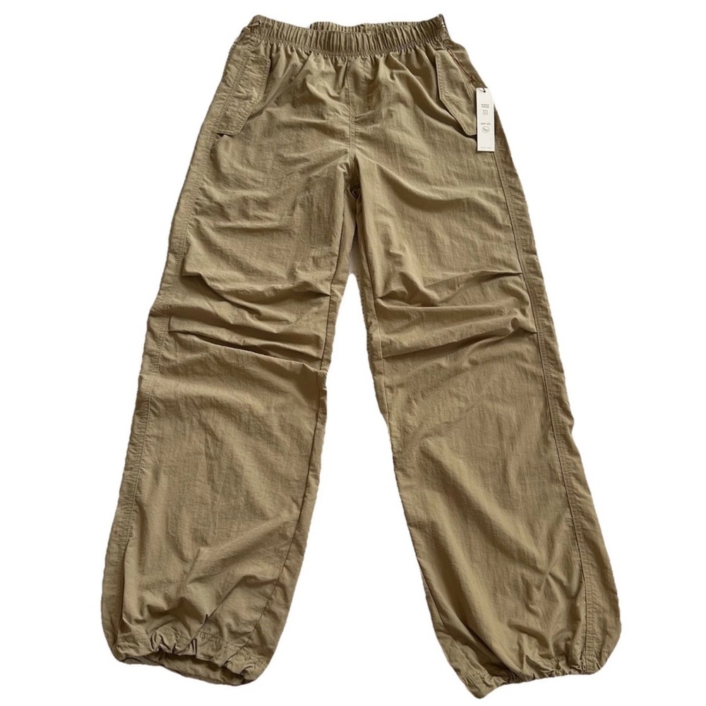 LOVE TREE Parachute Pants-Women’s M-Khaki Wide Leg Slouchy Baggy Y2K Gorpcore